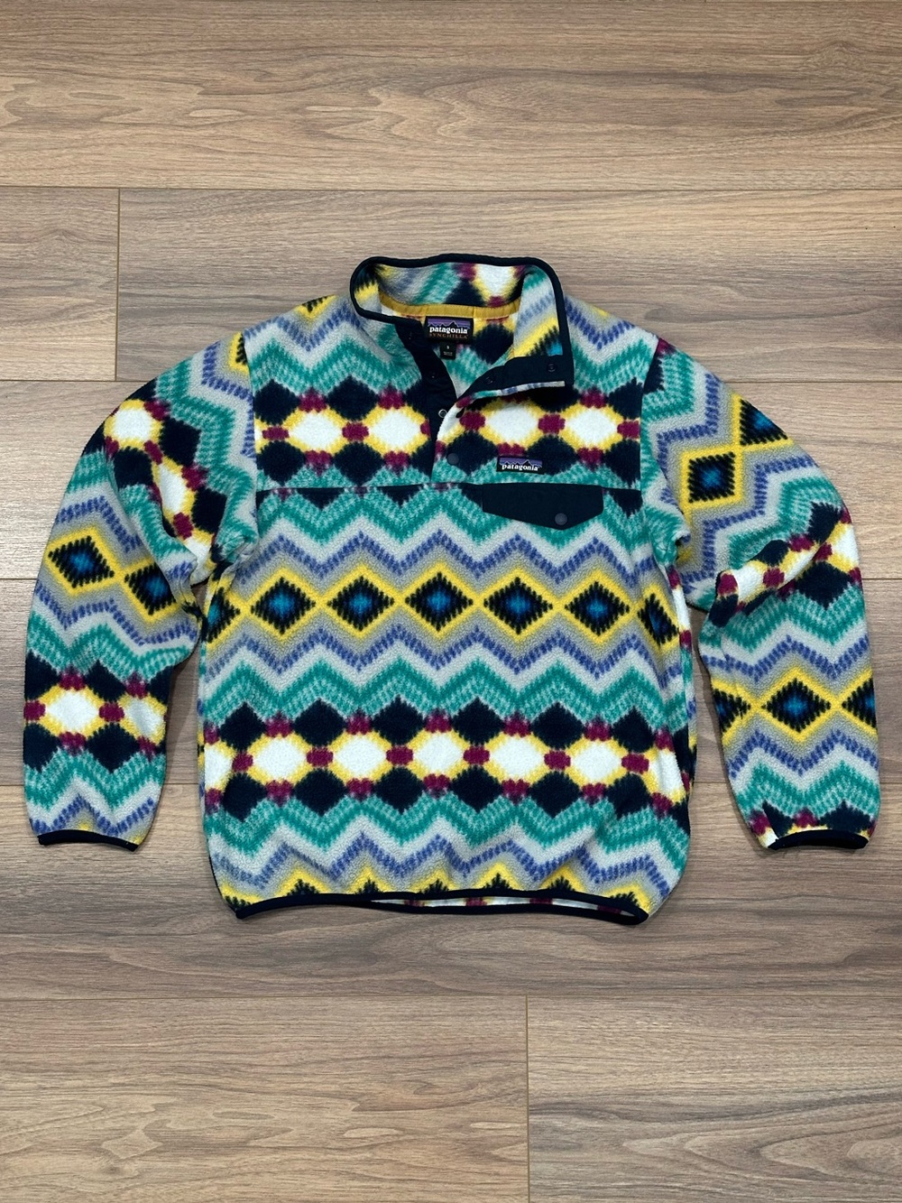 Patagonia Women's Lightweight Synchilla Snap-T Pullover in Timber Twist - Small